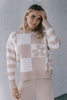 Hazel knit - latte/white-Pash + Evolve-*Round neck *Daisy print *Long sleeve *Super soft & comfy *Latte/white *65% Acrylic, 35% Wool-Pash + Evolve