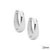 Hoop earrings 23mm - silver-Ellani-23mm hoop earrings Stainless steel Comes packaged in gorgeous Ellani packaging-Pash + Evolve