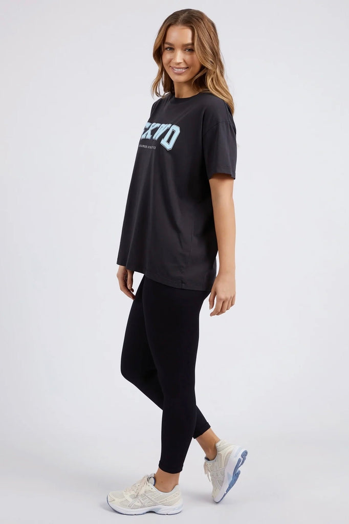 House Aths Tee - Washed Black-Foxwood-Add some cool collegiate styling to your everyday wear. The House Aths Tee features an exclusive LeisureFit graphic print on the front and is a relaxed fit. Round neckline Front chest print Relaxed fit 100% Cotton Our model wears size 10-Pash + Evolve