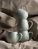 Hug me mug 4pk - Eucalyptus-Robert gordon-Hug me mugs are custom designed to be cupped in your hands. This collection is perfect for that warming cuppa. Beautifully gift boxed in sets of 4. Made from stoneware Microwave and dishwasher safe Semi matte glaze 400ml Capacity Designed in Australia-Pash + Evolve