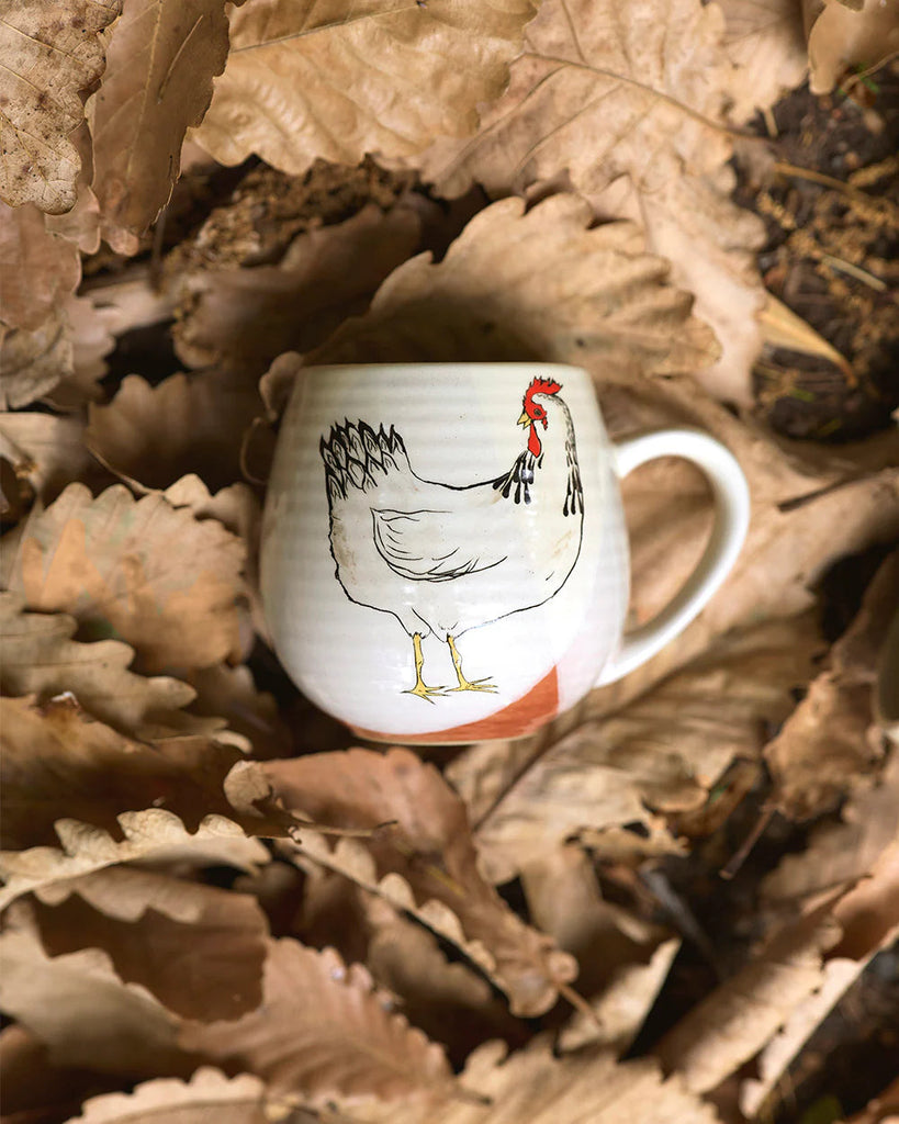 Hug me mug single - baby-Robert gordon-A delightful collaboration with the talented Emogen Clark. Her love of chickens and the joy they bring is something to be shared and celebrated with our pottery. Made from stoneware Microwave safe 400ml Capacity Artwork by Emogen Clark Designed in Australia-Pash + Evolve