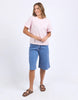 Huntleigh Oversized Tee - Pale Pink-Foxwood-Classic oversized tee for casual everyday wear. Featuring front chest embroidery and made with fresh 100% cotton. Round neckline Front chest embroidery Oversized fit 100% Cotton Model is wearing a size 10-Pash + Evolve