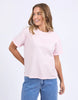 Huntleigh Oversized Tee - Pale Pink-Foxwood-Classic oversized tee for casual everyday wear. Featuring front chest embroidery and made with fresh 100% cotton. Round neckline Front chest embroidery Oversized fit 100% Cotton Model is wearing a size 10-Pash + Evolve