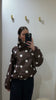 Marley polka dot jacket - brown/white