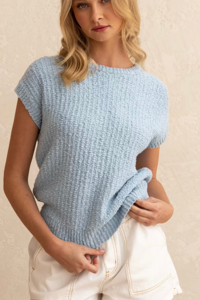 Abbey knit top - blue