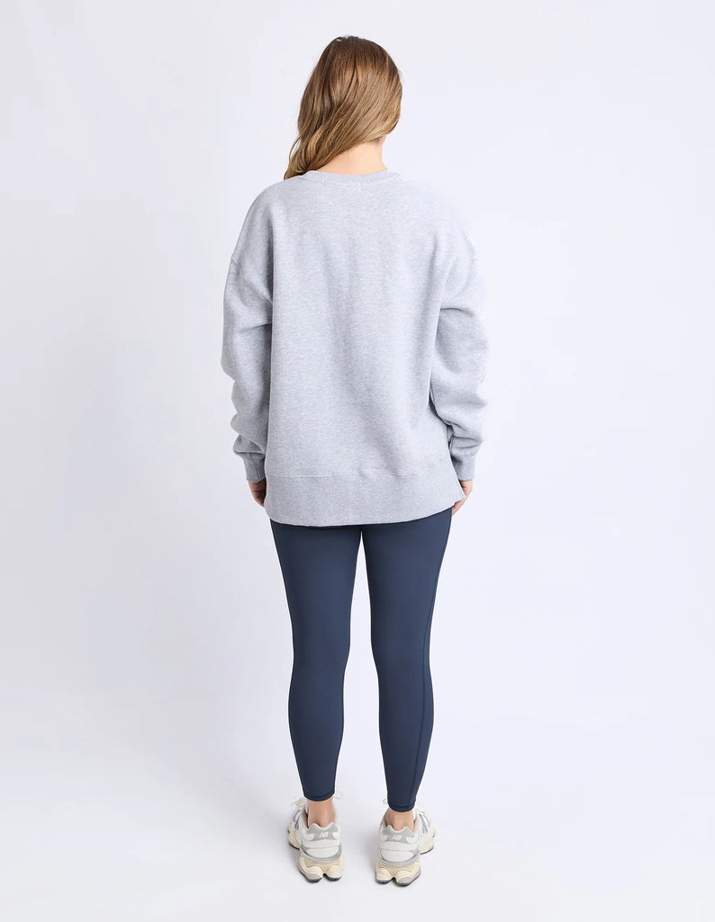 Intention Oversized Crew - Grey Marle/Navy-Foxwood-A familiar favourite, refreshed. The Intention Crew is cut in the same shape as our best selling Interval Crew, giving you that just right oversized fit you already love. Updated with bold Foxwood branding for a fresh sporty feel, it is soft, cosy and made for wherever the day takes you. Foxwood exclusive front chest artwork Side splits Oversized fit 100% Cotton Our model is 176cm and wears Size 10-Pash + Evolve