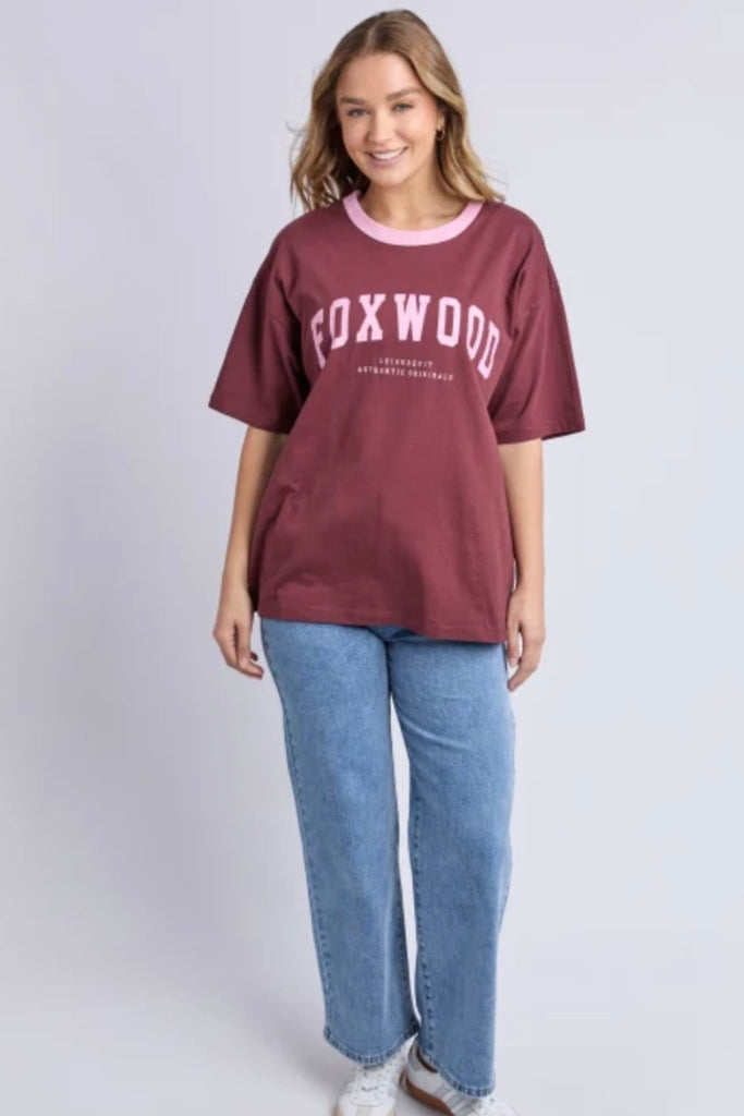 Intention contrast tee - Port-Foxwood-*Relaxed fit *Contrast Foxwood logo *Short sleeve *100% Cotton *Designed in Australia-Pash + Evolve