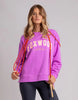 Interval Crew - Purple/Orange-Pash + Evolve-The Interval Crew is our designers new favourite this season. Featuring all the classic heritage of Foxwood LeisureFit fleece this oversized fitting crew sports a large print along the back shoulders and is both comfortable and cool. Front chest print Large back & sleeve print Oversized fit 100% Cotton Our model is 176cm and wears Size 10-Pash + Evolve