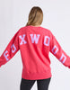 Interval Crew - Raspberry & Neon Lilac-Foxwood-The Interval Crew is our designers new favourite this season. Featuring all the classic heritage of Foxwood LeisureFit fleece this relaxed fitting crew sports a oversized print along the back shoulders and is both comfortable and cool. Front Chest Print Large Back & Sleeve Print Relaxed Fit 100% Cotton Model is 176cm and wears size 10-Pash + Evolve