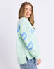 Interval crew - mint/blue bell-Foxwood-The Interval Crew is our designers new favourite this season. Featuring all the classic heritage of Foxwood LeisureFit fleece this relaxed fitting crew sports a oversized print along the back shoulders and is both comfortable and cool. Front chest print Large back & sleeve print Oversized fit 100% Cotton Our model is 176cm and wears Size 10-Pash + Evolve
