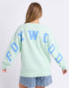 Interval crew - mint/blue bell-Foxwood-The Interval Crew is our designers new favourite this season. Featuring all the classic heritage of Foxwood LeisureFit fleece this relaxed fitting crew sports a oversized print along the back shoulders and is both comfortable and cool. Front chest print Large back & sleeve print Oversized fit 100% Cotton Our model is 176cm and wears Size 10-Pash + Evolve