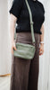 Isla crossbody bag - Olive green pebble-Baleka Leather-The Isla crossbody bag is the perfect blend of style and practicality - designed to keep you effortlessly organised while on the go. With its sleek silhouette and thoughtful details, it is ideal for everyday use or when you want to travel light without compromising on function. Featuring a double zip main compartment, the Isla offers 2 spacious sections to keep your essentials neatly separated. Inside you’ll find an internal zip pocket and slip pocket. 