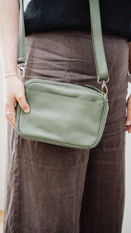 Esme bag - Olive Green Pebble
