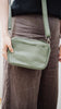 Isla crossbody bag - Olive green pebble-Baleka Leather-The Isla crossbody bag is the perfect blend of style and practicality - designed to keep you effortlessly organised while on the go. With its sleek silhouette and thoughtful details, it is ideal for everyday use or when you want to travel light without compromising on function. Featuring a double zip main compartment, the Isla offers 2 spacious sections to keep your essentials neatly separated. Inside you’ll find an internal zip pocket and slip pocket. 