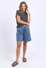 Isla knit vest - charcoal-Foxwood-*Knit vest *Round neckline *Ribbed neckline *Short sleeve *Cotton/Metallic blend *Designed in Australia-Pash + Evolve