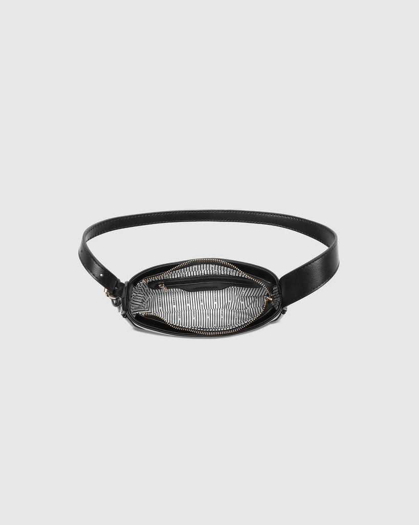 Ivy shoulder bag - black-Louenhide-The Louenhide Ivy Black Shoulder Bag is a forever piece made to move with you. Designed to seamlessly transition from an elevated day look to the ideal night out companion, this petit shoulder bag is an essential addition to your capsule wardrobe. Created for the minimalist, this clean, seamless style effortlessly combines refinement with functionality. Secure your day-to-night essentials with the discreet top-zip closure, ensuring your belonging won’t fall out when you’re