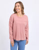 Jayne Throw On Top - Ash Rose-Foxwood-The Jayne Throw on Top is the perfect lightweight long sleeve to take you through the seasons. Cut from a comfy, cotton slub jersey this women's top features a crew neck, trendy exposed stitching and side split hi-low hem. Seriously versatile we know you'll be wearing this on repeat. Round neckline Design lines Raw edge details 100% Cotton Model is wearing a size 10-Pash + Evolve