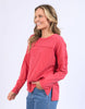 Jayne Throw On Top - Cayenne Red-Foxwood-The Jayne Throw on Top is the perfect lightweight long sleeve to take you through the seasons. Cut from a comfy, cotton slub jersey this women's top features a crew neck, trendy exposed stitching and side split hi-low hem. Seriously versatile we know you'll be wearing this on repeat. Round neckline Design lines Raw edge details 100% Cotton Our model is 176cm and wears Size 10-Pash + Evolve