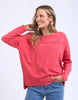 Jayne Throw On Top - Cayenne Red-Foxwood-The Jayne Throw on Top is the perfect lightweight long sleeve to take you through the seasons. Cut from a comfy, cotton slub jersey this women's top features a crew neck, trendy exposed stitching and side split hi-low hem. Seriously versatile we know you'll be wearing this on repeat. Round neckline Design lines Raw edge details 100% Cotton Our model is 176cm and wears Size 10-Pash + Evolve