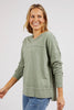 Jayne Throw On Top - Sage-Foxwood-The Jayne Throw on Top is the perfect lightweight long sleeve to take you through the seasons. Cut from a comfy, cotton slub jersey this women's top features a crew neck, trendy exposed stitching and side split hi-low hem. Seriously versatile we know you'll be wearing this on repeat. 100% COTTON JERSEY Designed in Australia-Pash + Evolve