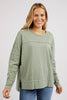 Jayne Throw On Top - Sage-Foxwood-The Jayne Throw on Top is the perfect lightweight long sleeve to take you through the seasons. Cut from a comfy, cotton slub jersey this women's top features a crew neck, trendy exposed stitching and side split hi-low hem. Seriously versatile we know you'll be wearing this on repeat. 100% COTTON JERSEY Designed in Australia-Pash + Evolve
