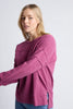 Jayne throw on top - Port-Foxwood-The Jayne Throw on Top is the perfect lightweight long sleeve to take you through the seasons. Cut from a comfy, cotton slub jersey this women's top features a crew neck, trendy exposed stitching and side split hi-low hem. Seriously versatile we know you'll be wearing this on repeat. Round neckline Design lines Raw edge details 100% Cotton Model is wearing a size 10-Pash + Evolve