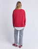 Jayne throw on top - Rhubarb red-Foxwood-The Jayne Throw on Top is the perfect lightweight long sleeve to take you through the seasons. Cut from a comfy, cotton slub jersey this women's top features a crew neck, trendy exposed stitching and side split hi-low hem. Seriously versatile we know you'll be wearing this on repeat. Round neckline Design lines Raw edge details 100% Cotton Model is wearing a size 10-Pash + Evolve