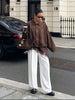 Jordan Bomber - Chocolate suede-Pash + Evolve-*Faux suede *Balloon Sleeve *Collar *Zip down front-Pash + Evolve