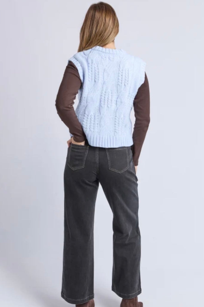 Josie knit top - ice blue-Foxwood-*Knit top *Ice Blue *Designed in Australia *100% Acrylic-Pash + Evolve