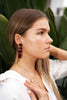 Juno earrings - merlot-Hagen + Co-A contemporary earring with drops of organic shapes in a beautiful merlot coloured marble acrylic. So sleek and timeless. *Materials: Acrylic*Nickel Free earring posts *Light weight and easy to wear. *Earring: 16mm x 65mm *Packaged in a gift box-Pash + Evolve