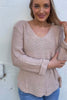 Karlee knit jumper - natural-Pash + Evolve-Our best selling knit jumper! *Long sleeve *Rolled cuffs *V neck *Hi-low hemline *100% Cotton-Pash + Evolve