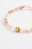 Karly bracelet - pastel-Zafino-A refined beaded bracelet in soft blush tones with gold accents—gentle, balanced, and ideal for everyday styling *18K Gold Plated Solid Stainless Steel Base *17.5cm Elastic *Water proof: Can be worn in the ocean or pool-Pash + Evolve