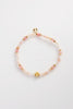Karly bracelet - pastel-Zafino-A refined beaded bracelet in soft blush tones with gold accents—gentle, balanced, and ideal for everyday styling *18K Gold Plated Solid Stainless Steel Base *17.5cm Elastic *Water proof: Can be worn in the ocean or pool-Pash + Evolve
