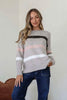 Kasey knit - latte-Pash + Evolve-*Round neck *Long sleeve *Super soft *Stripe *Hi-Low hemline-Pash + Evolve