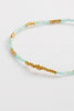 Kendall bracelet - aqua-Zafino-A refined beaded bracelet in soft aqua tones with gold accents—fresh, balanced, and perfect for effortless everyday wear. *18K Gold Plated Solid Stainless Steel Base *17cm Elastic *Water proof: Can be worn in the ocean or pool-Pash + Evolve