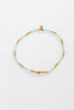 Kendall bracelet - aqua-Zafino-A refined beaded bracelet in soft aqua tones with gold accents—fresh, balanced, and perfect for effortless everyday wear. *18K Gold Plated Solid Stainless Steel Base *17cm Elastic *Water proof: Can be worn in the ocean or pool-Pash + Evolve