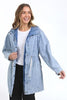 Kingston longline anorak - light blue-Foxwood-The Kingston Longline Anorak is the ultimate all-rounder for the season. With a flattering internal waist cord, you can cinch it in for a more defined shape or leave it loose for a relaxed, casual vibe. Its longer length adds a fresh twist, offering extra coverage while keeping things effortlessly cool. 100% Cotton-Pash + Evolve