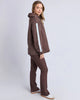 Knit collar crew - coffee-Foxwood-Front zip neck opening Sleeve panel detail Knit collar and cuff detail MAIN: 85% Cotton 15% Polyester CONTRAST: 100% Cotton Our model is 176cm and wears Size 10-Pash + Evolve