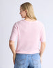 Knit tee - pink lady-Elm-The Knit Tee combines a relaxed fit with a cool yarn that ensures breathability and comfort. Its V-neck design adds a touch of effortless style, making this tee ideal for layering or wearing on its own in warmer weather. Relaxed fit Cool yarn for summer V neck detail 55% acrylic 45% nylon-Pash + Evolve