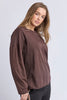 Knock off long sleeve - coffee-Foxwood-The Knock Off Long Sleeve has that perfectly undone look you'll keep reaching for. Cut with a drop shoulder and easy drape through the body, it feels relaxed without trying too hard. The raw edge finish gives it a slightly rugged edge, adding just the right amount of attitude. Made from soft cotton, it's one of those pieces that only gets better the more you wear it. *Designed in Australia *Relaxed fit *Raw edge *100% Cotton-Pash + Evolve