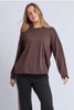 Knock off long sleeve - coffee-Foxwood-The Knock Off Long Sleeve has that perfectly undone look you'll keep reaching for. Cut with a drop shoulder and easy drape through the body, it feels relaxed without trying too hard. The raw edge finish gives it a slightly rugged edge, adding just the right amount of attitude. Made from soft cotton, it's one of those pieces that only gets better the more you wear it. *Designed in Australia *Relaxed fit *Raw edge *100% Cotton-Pash + Evolve