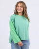 Kova sweat - dusk blue/green stripe-Elm-*Long sleeve *Side splits *Striped *Dusk blue/green stripe *Round neck *100% Cotton-Pash + Evolve
