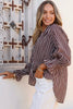 Lara shirt - Chocolate/White stripe-Pash + Evolve-*Button down *Comes with Chocolate cami *Long sleeve *Sleeve detail-Pash + Evolve