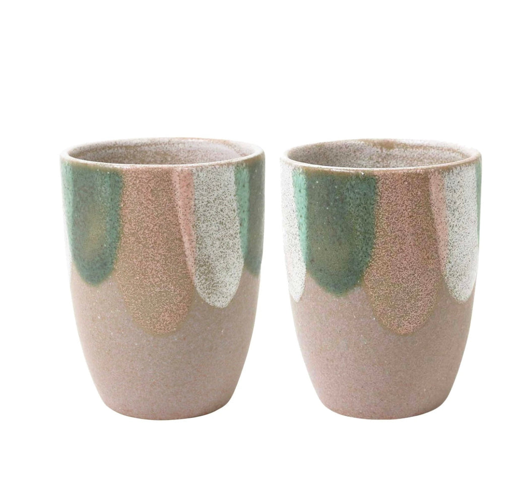 Latte S/2 - green-Robert gordon-Beautiful latte cup to call your own, with hand brushed glazes layered to create a stunning eye-catching look. Designed to be comfortable to hold, enjoyable to drink from, and beautiful to look at, these lattes are perfect for everyday use. The Tate Latte is destined to become your favourite cup. Made from stoneware Microwave and dishwasher safe Beautiful handpainted finish Set of 2 - 295ml Designed in Australia, Made in China-Pash + Evolve