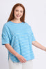 Lauren Short Sleeve Tee- Stripe Tonic Blue/Azure-Elm-The Lauren S/S Tee Stripe is a timeless everyday style with an easy relaxed fit. Crafted from soft stretch cotton jersey, it features a classic crew neckline, yarn-dyed stripes and a flattering scooped hem. Pair it with denim, shorts or relaxed pants for effortless casual dressing. Yarn dyed stripe Flattering Scooped Hemline Crew Neckline Relaxed fit 95% cotton 5% elastane jersey-Pash + Evolve