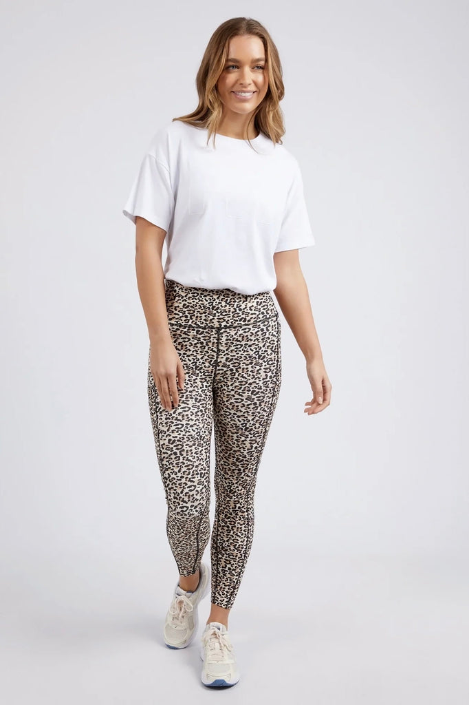Leopard Legging Print-Foxwood-The ultimate in animal print comfort, the Leopard Leggings are both fun and comfortable and you'll want to wear them all day long. All over print Side pockets Panel details Nylon Elastane Our model wears size 10-Pash + Evolve
