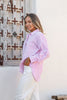 Lila shirt - pink/white-Pash + Evolve-*Button down front *Collar *Pink/White *Drawstring sleeve *Long sleeve *Hi-low hemline *Oversized fit-Pash + Evolve