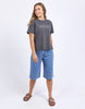 Line Tee - Charcoal-Foxwood-Effortless style with an elevated twist, the Line Tee features exclusive chest embroidery for a touch of detail. Crafted from 100% cotton, this everyday essential offers a relaxed fit, round neckline, and soft, breathable feel-perfect for pairing with your go-to denim or layering under jackets. Foxwood exclusive front chest embroidery Round neckline Relaxed fit 100% Cotton Our model is 176cm and wears Size 10-Pash + Evolve