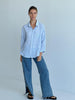 Linen shirt chambray - stripe-Pash + Evolve-One of our best selling linen Shirts !! This fun & stylish linen shirt will become one of your wardrobe favourites ! * Button down front * Collar * Long sleeves * Front pocket * 100% Linen-Pash + Evolve