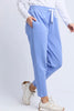 Lobby pant - Cornflower-Elm-The lovely lobby pant are a throw on and go style ideal for everyday wear. Featuring an elastic waist and draw cord for extra all-day comfort. Elastic waist and pockets Tapered leg Best seller Made with french terry cotton 95% Cotton, 5% Elastane-Pash + Evolve